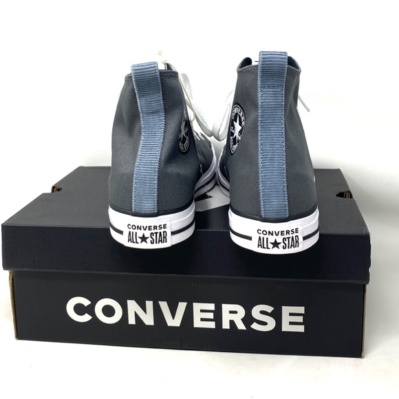 Converse Chuck Taylor High Gray Canvas Shoes Casual Men's Size Sneakers A02781F - Picture 4 of 10